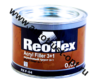 REOFLEX Грунт Акриловый 2K 3+1 черный 0,5 л+0,17л отв..