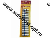 KINGTUL Набор глубоких головок 14пр. 1/2" (6-ти гран., 8-24мм) на метал. планке в блистере (KT-3032)